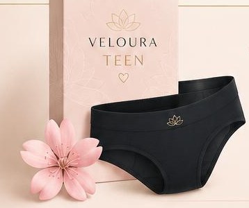 Veloura Teen: cutia si chilotul menstrual pentru adolescente